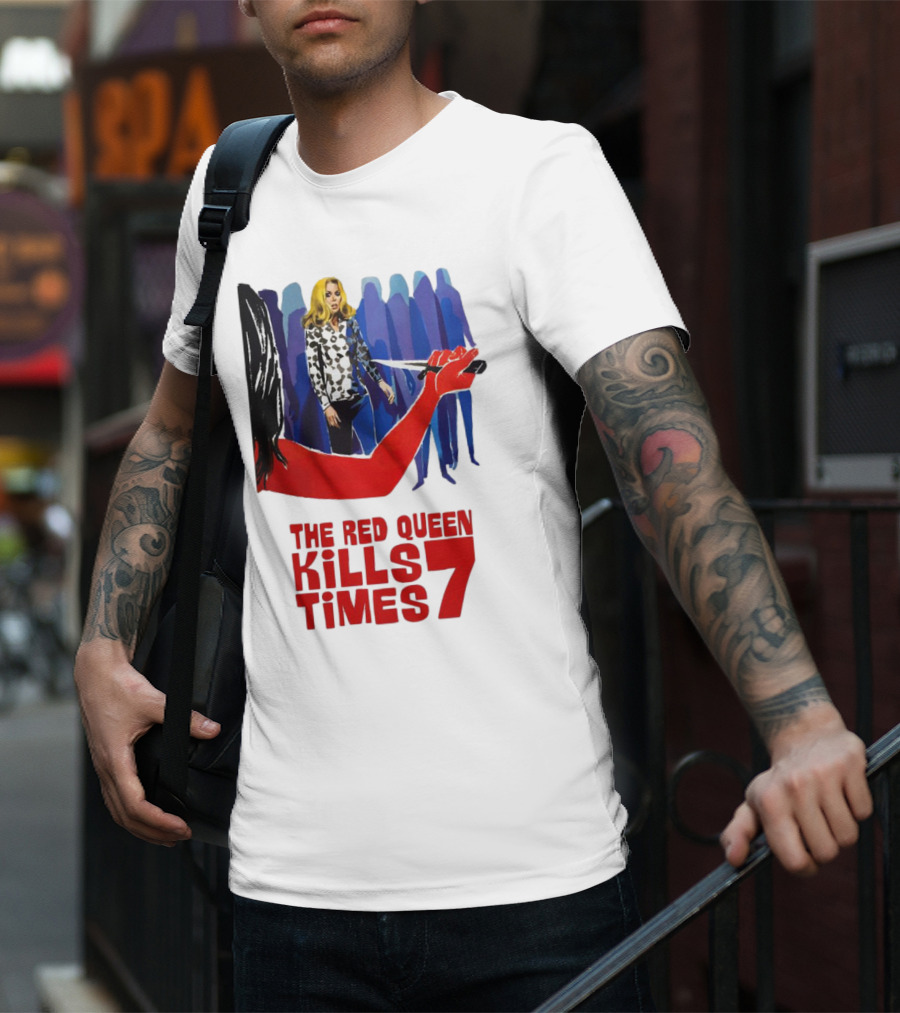 The Red Queen Kills Seven Times Red Arm Woman And Figures T-Shirt