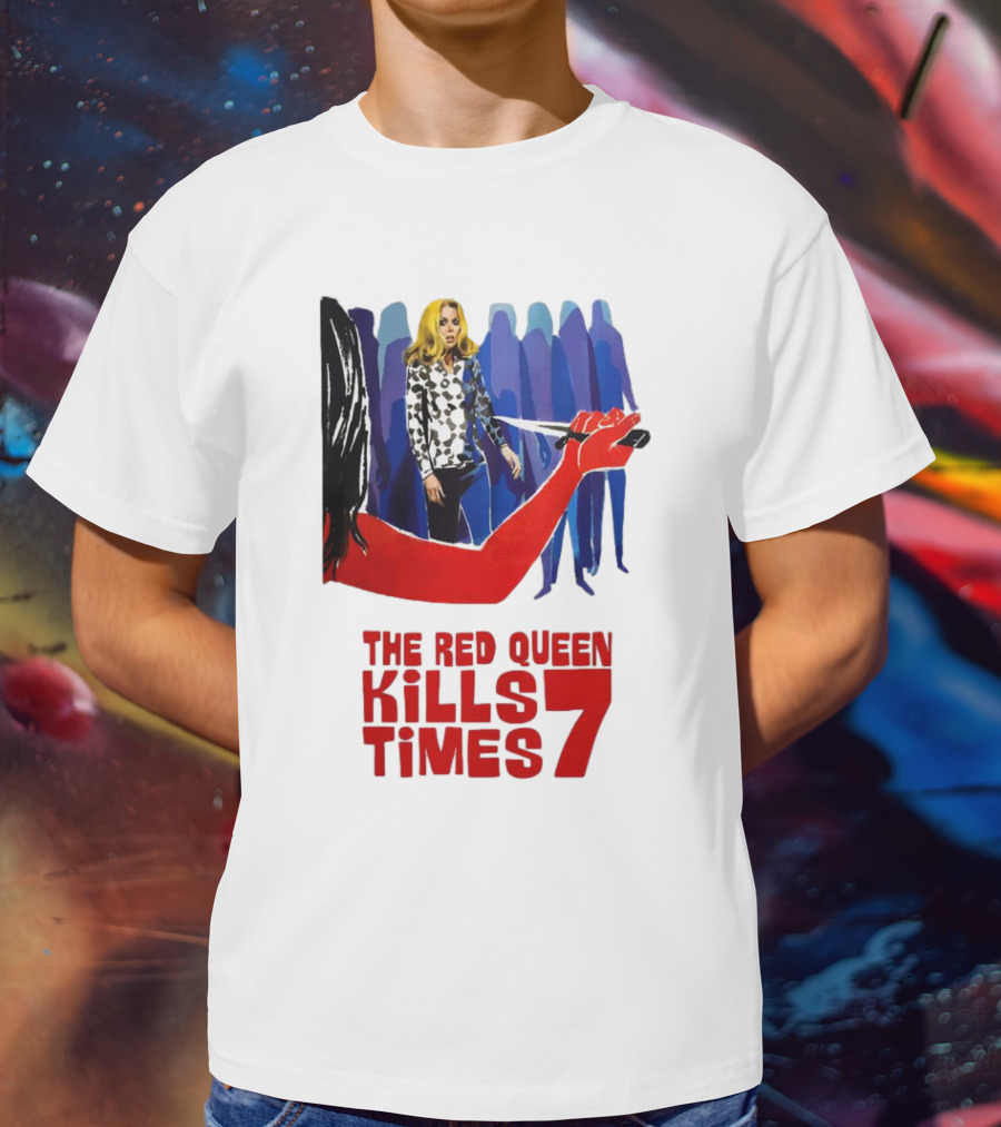 The Red Queen Kills Seven Times Red Arm Woman And Figures T-Shirt