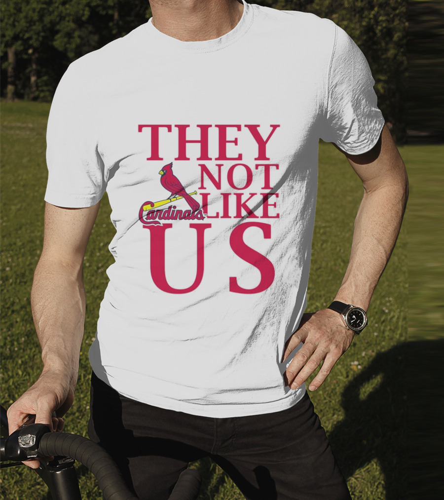 St. Louis Cardinals They Not Like Us Bird On Bat T-Shirt