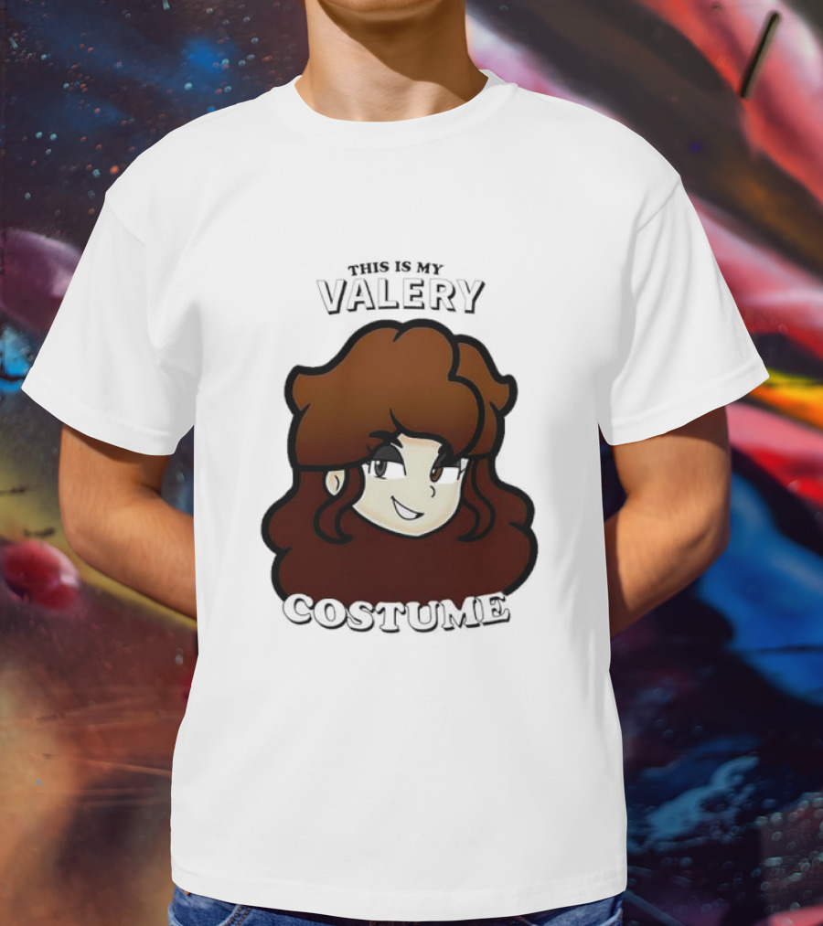 This Is My Valery Costume Cartoon Character Face T-Shirt