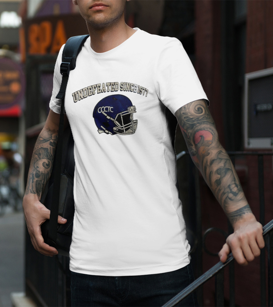 Undefeated Since 1977 CCCTC Football Helmet T-Shirt
