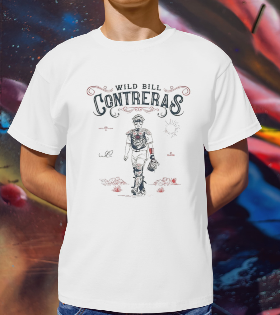 Wild Bill Contreras Western Cowboy Scene T-Shirt