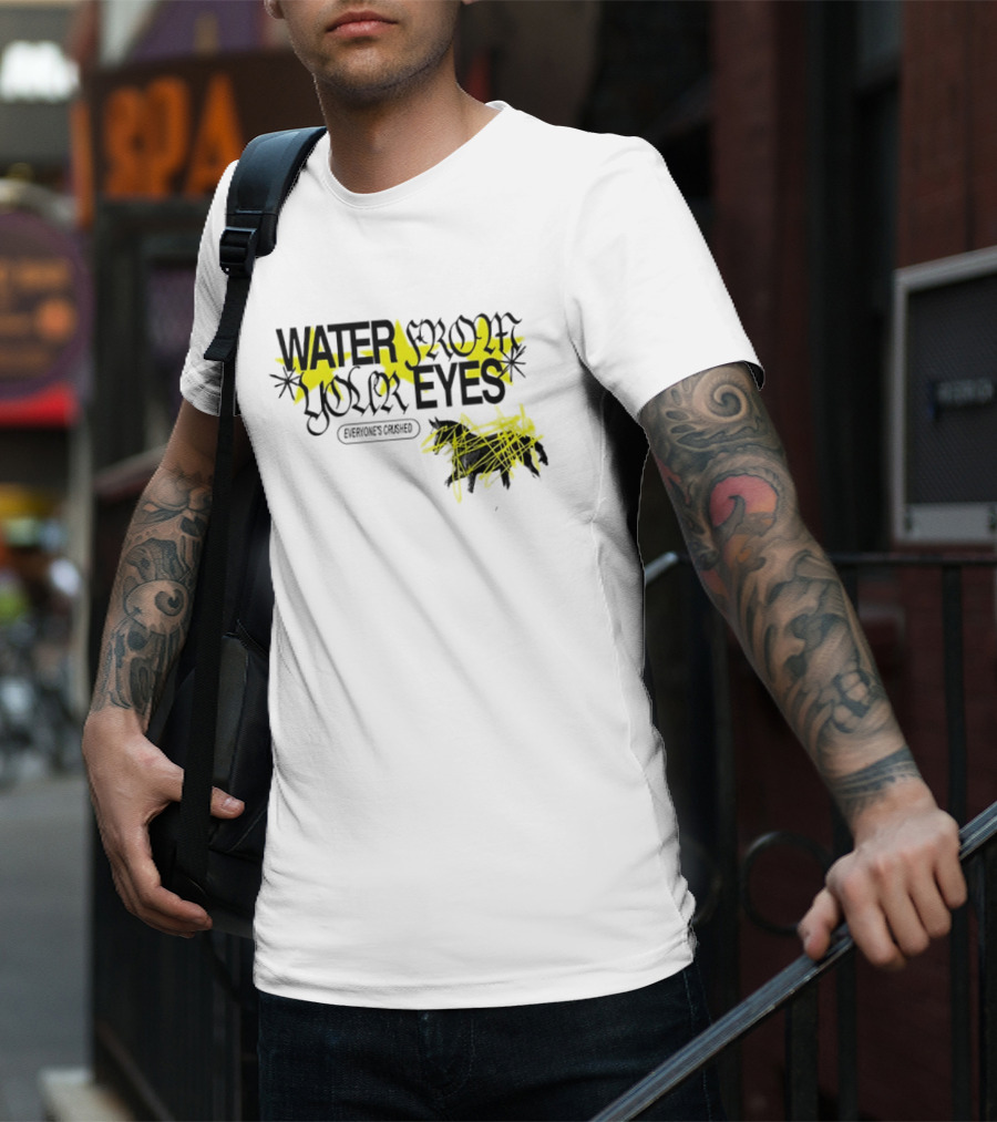 Water From Your Eyes Everyone’s Crushed Distorted Yellow Stars And Scribbles T-Shirt