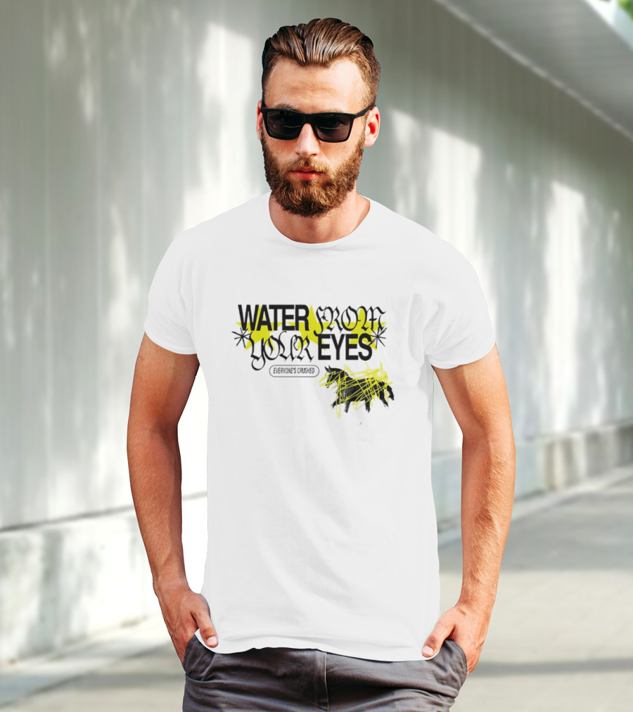 Water From Your Eyes Everyone’s Crushed Distorted Yellow Stars And Scribbles T-Shirt