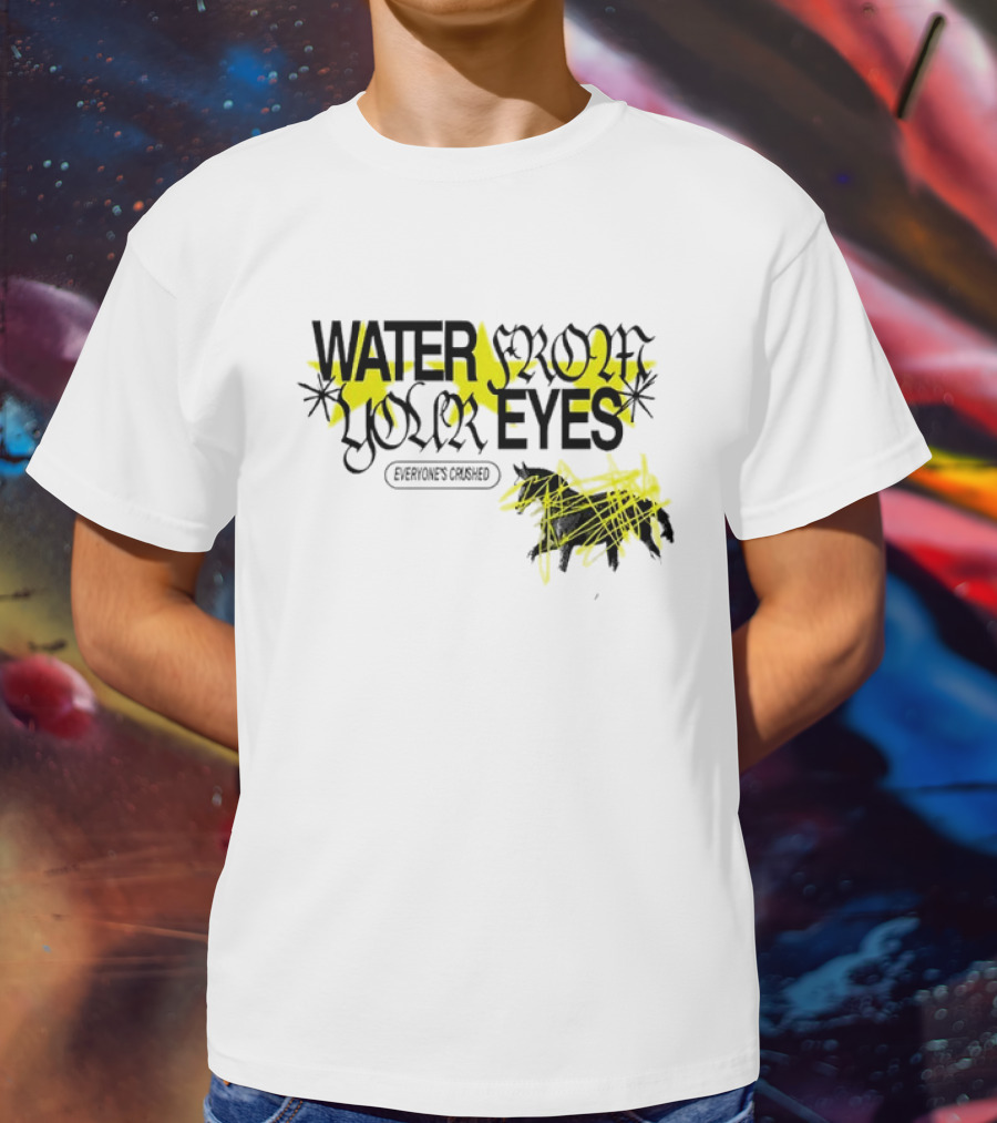 Water From Your Eyes Everyone’s Crushed Distorted Yellow Stars And Scribbles T-Shirt