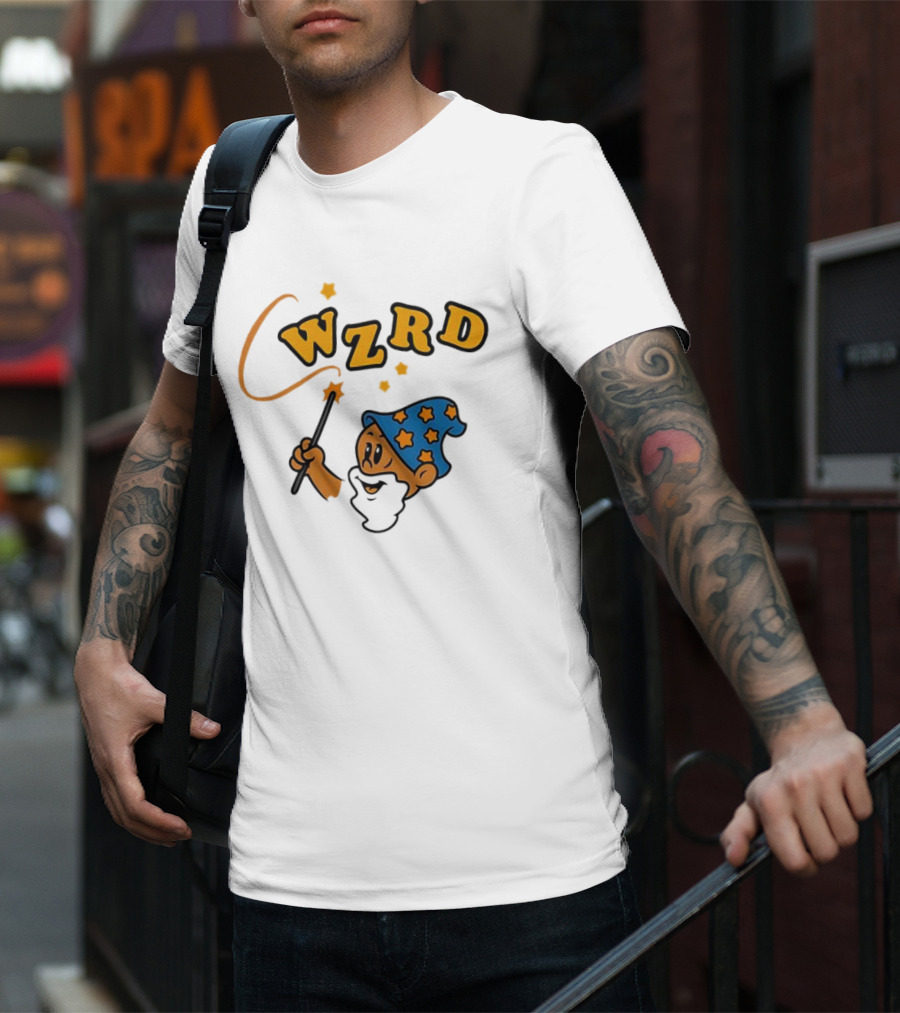 Wzrd Wizard Hat Stars And Wand Graphic T-Shirt