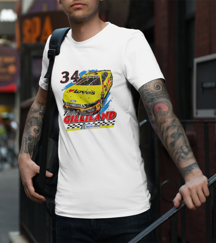 Todd Gilliland No. 34 Loves Ford Front Row Motorsports Racing T-Shirt