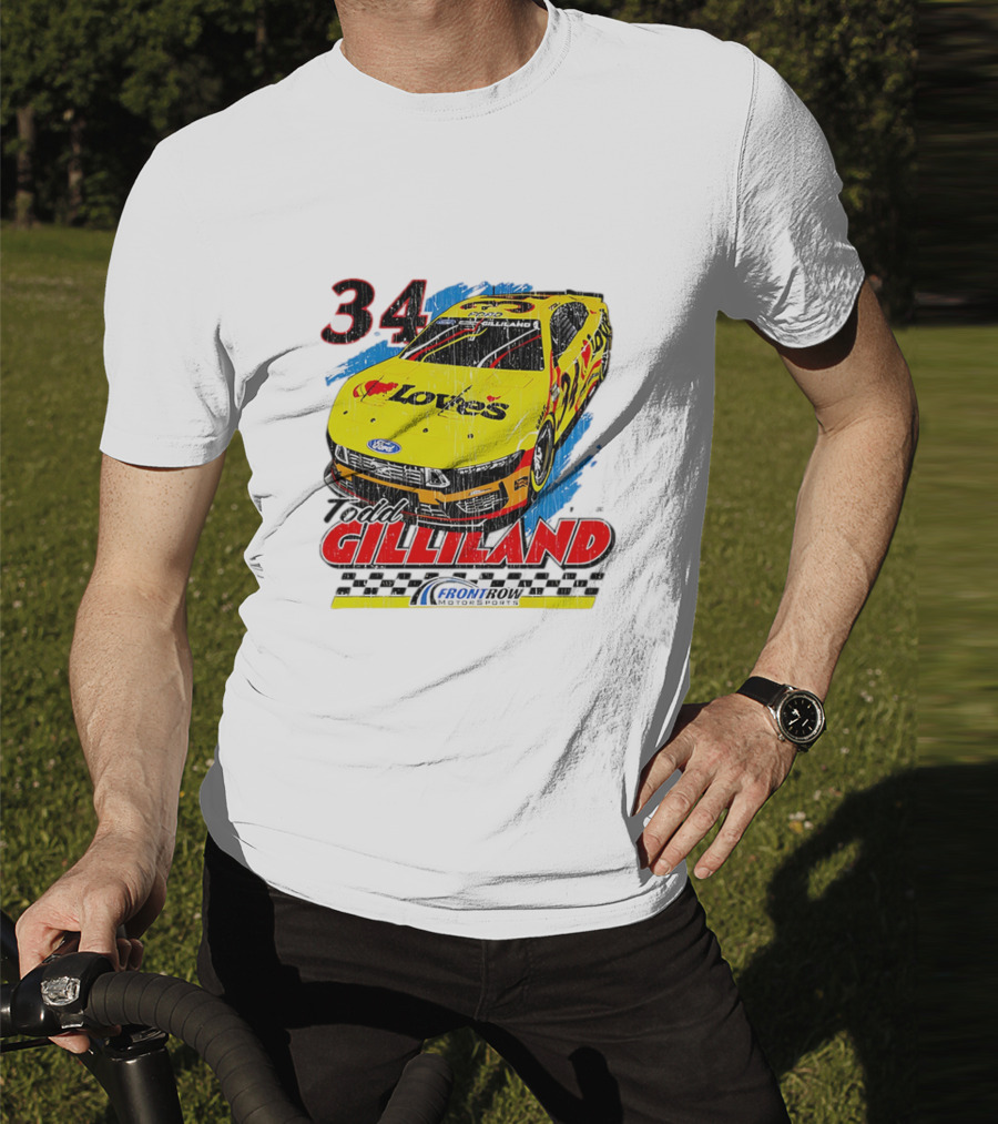 Todd Gilliland No. 34 Loves Ford Front Row Motorsports Racing T-Shirt