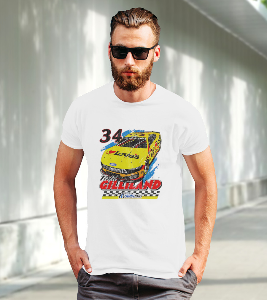 Todd Gilliland No. 34 Loves Ford Front Row Motorsports Racing T-Shirt