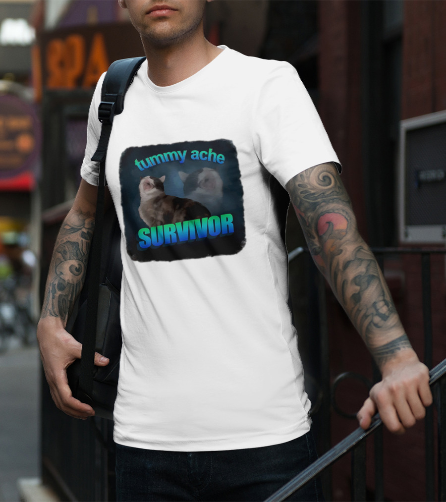 Tummy Ache Survivor Cat T-Shirt