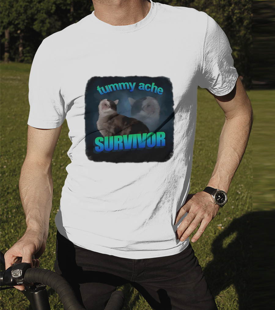 Tummy Ache Survivor Cat T-Shirt