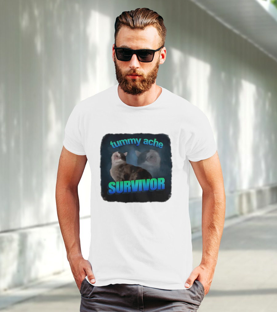 Tummy Ache Survivor Cat T-Shirt