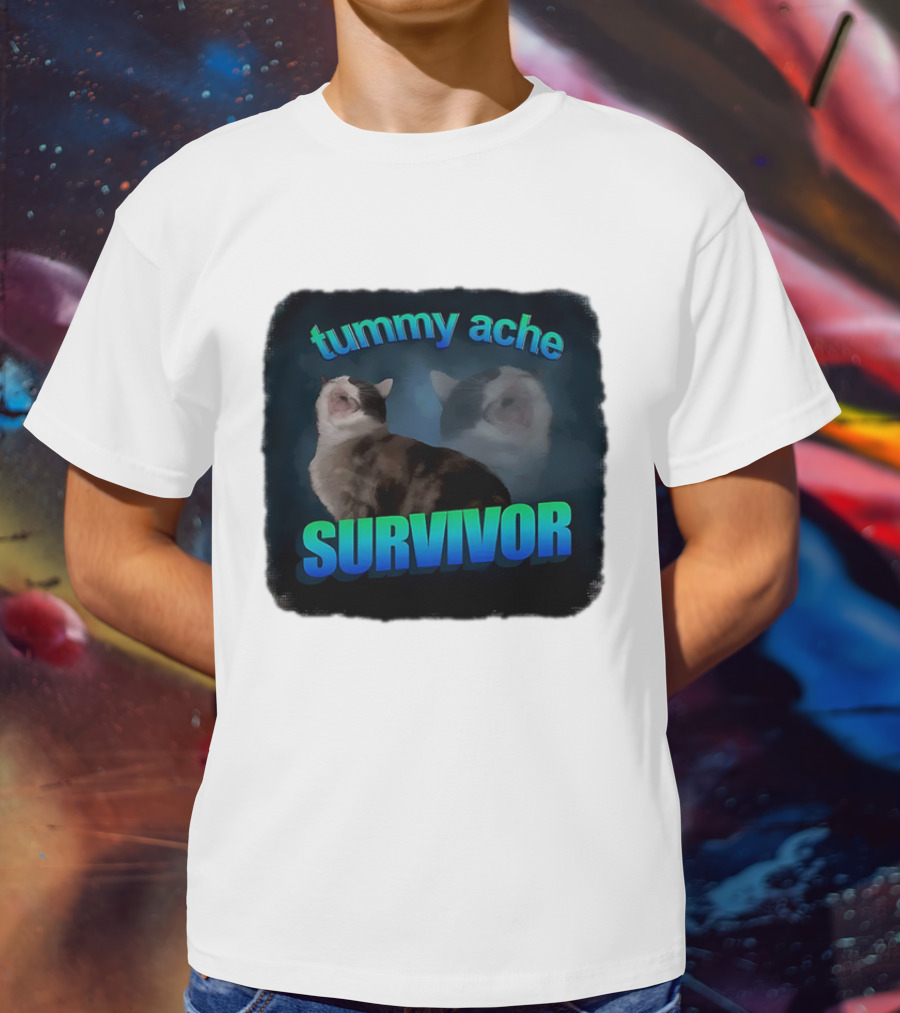 Tummy Ache Survivor Cat T-Shirt