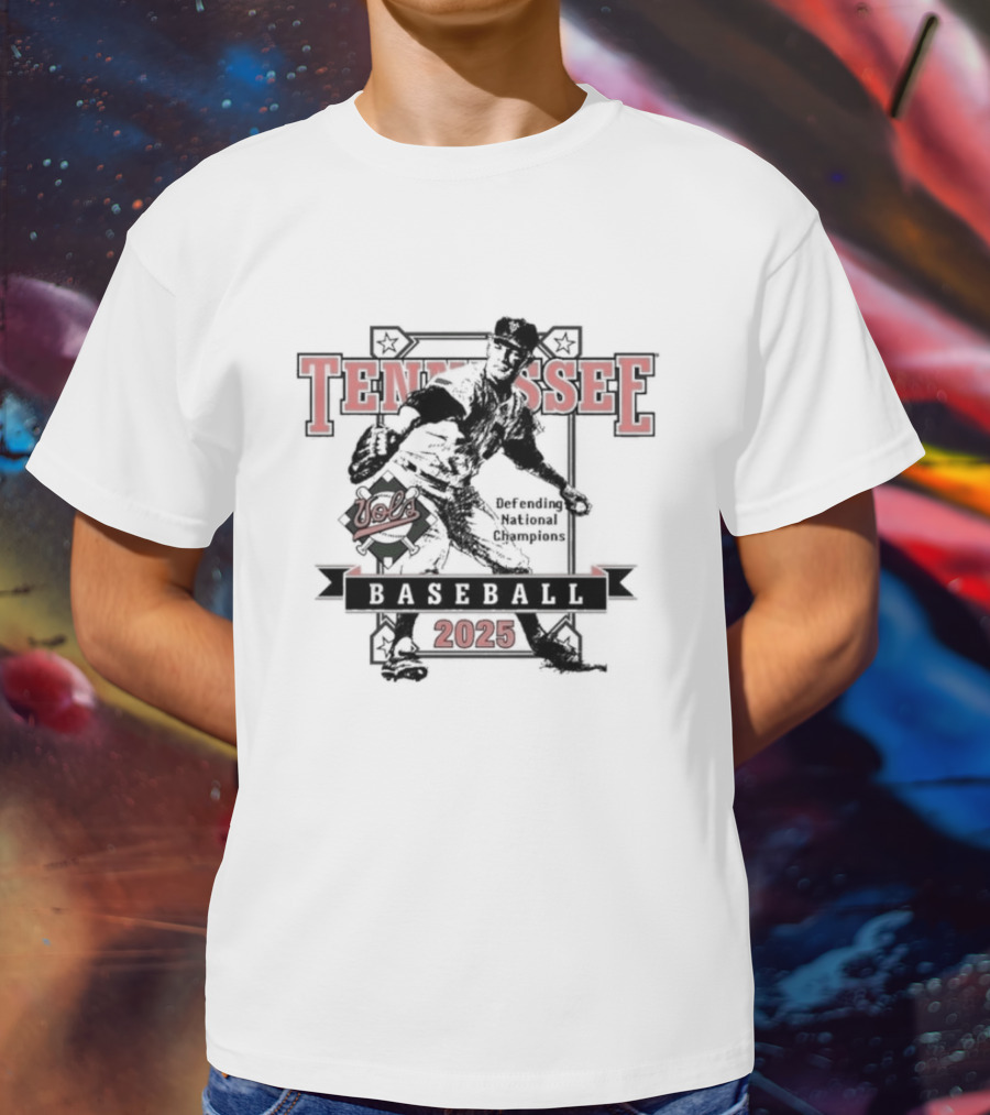 Vols Tennessee Baseball 2025 Opening Day Vintage Style Graphic T-Shirt
