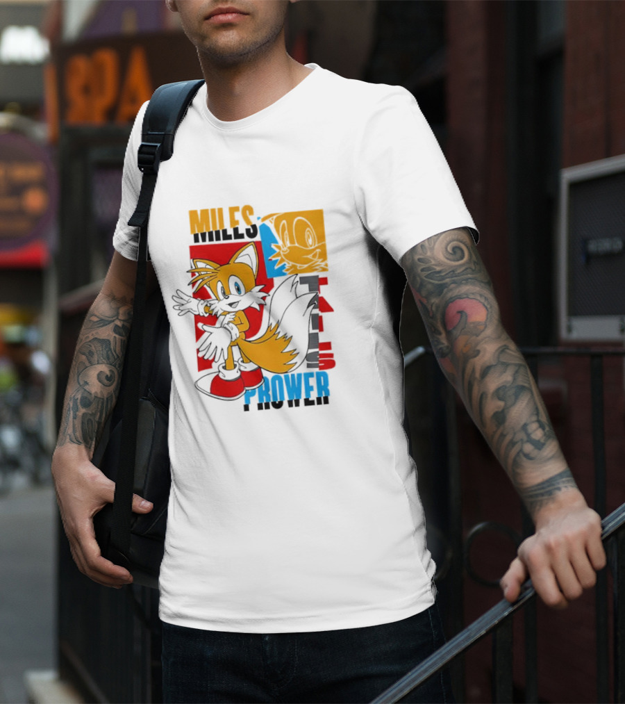 Tails Miles Prower Vintage Cartoon Style T-Shirt