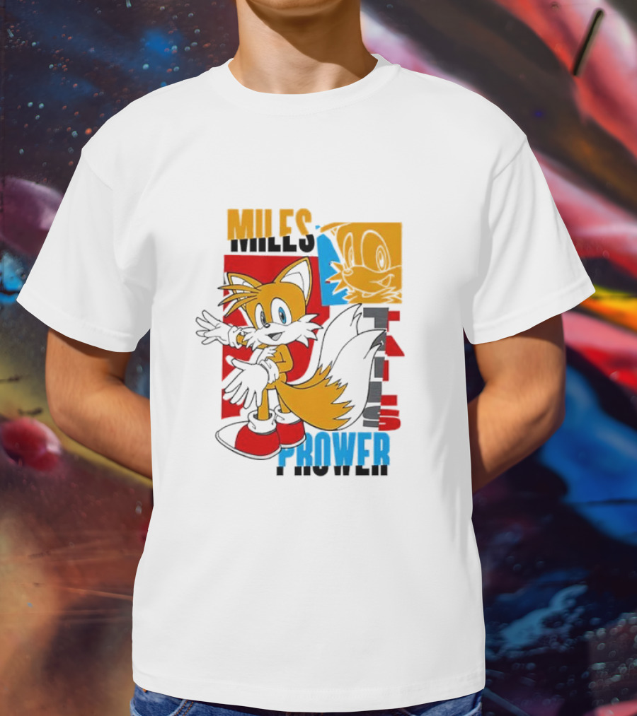 Tails Miles Prower Vintage Cartoon Style T-Shirt