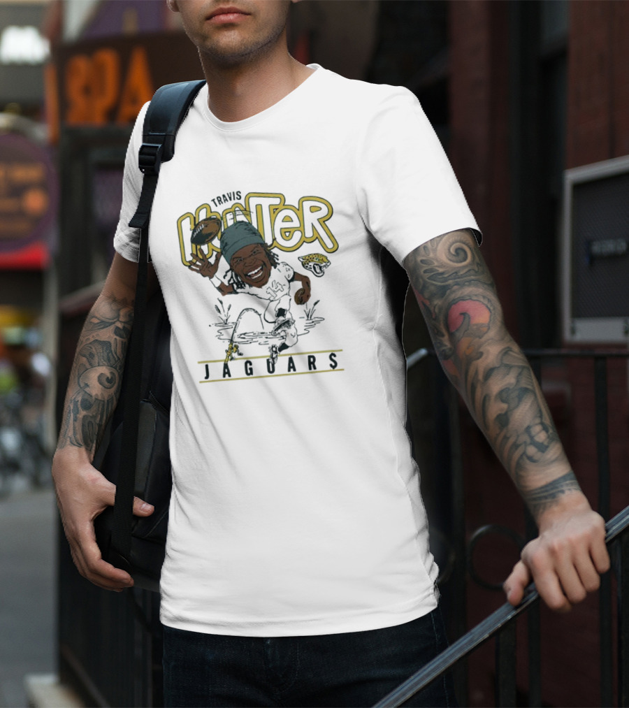 Travis Hunter Jacksonville Jaguars Caricature Football Player Illustration T-Shirt