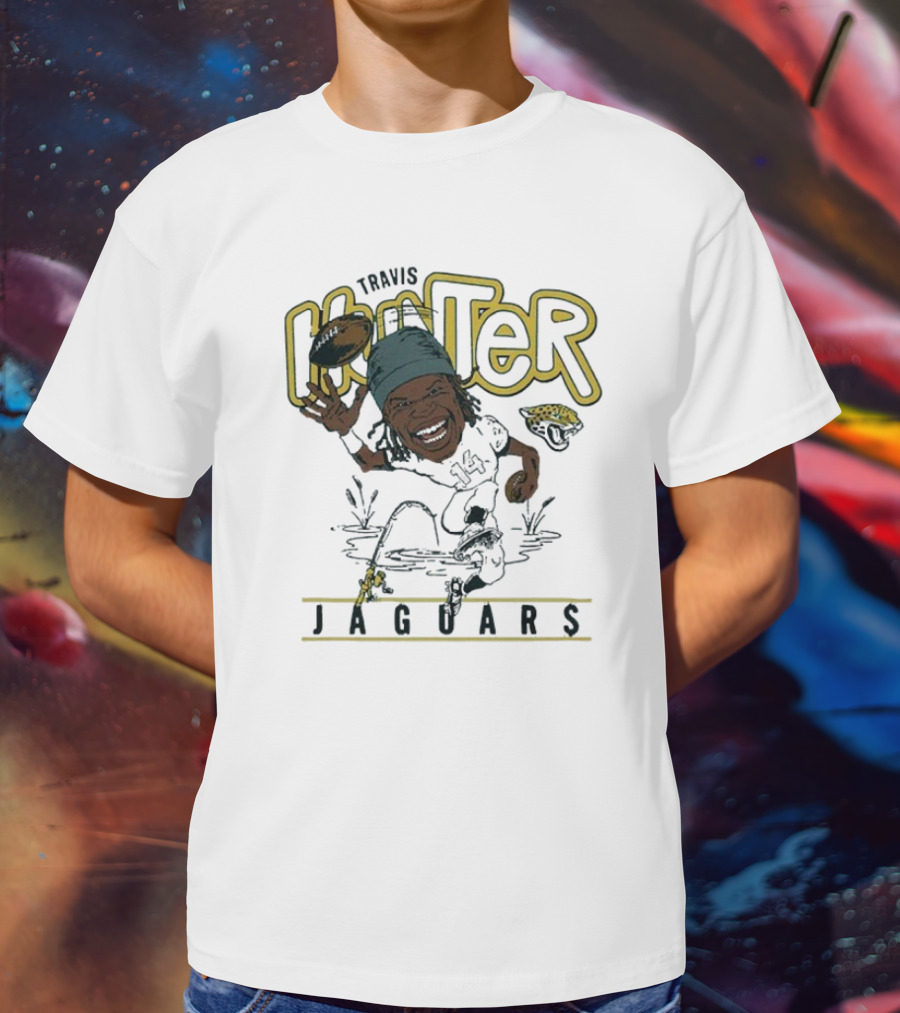 Travis Hunter Jacksonville Jaguars Caricature Football Player Illustration T-Shirt