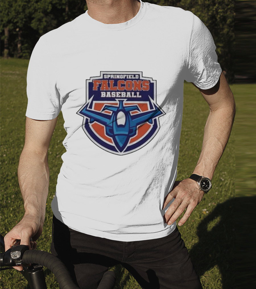 Springfield Falcons Baseball With Blue Jet Emblem T-Shirt
