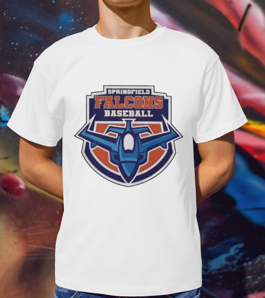 Springfield Falcons Baseball With Blue Jet Emblem T-Shirt