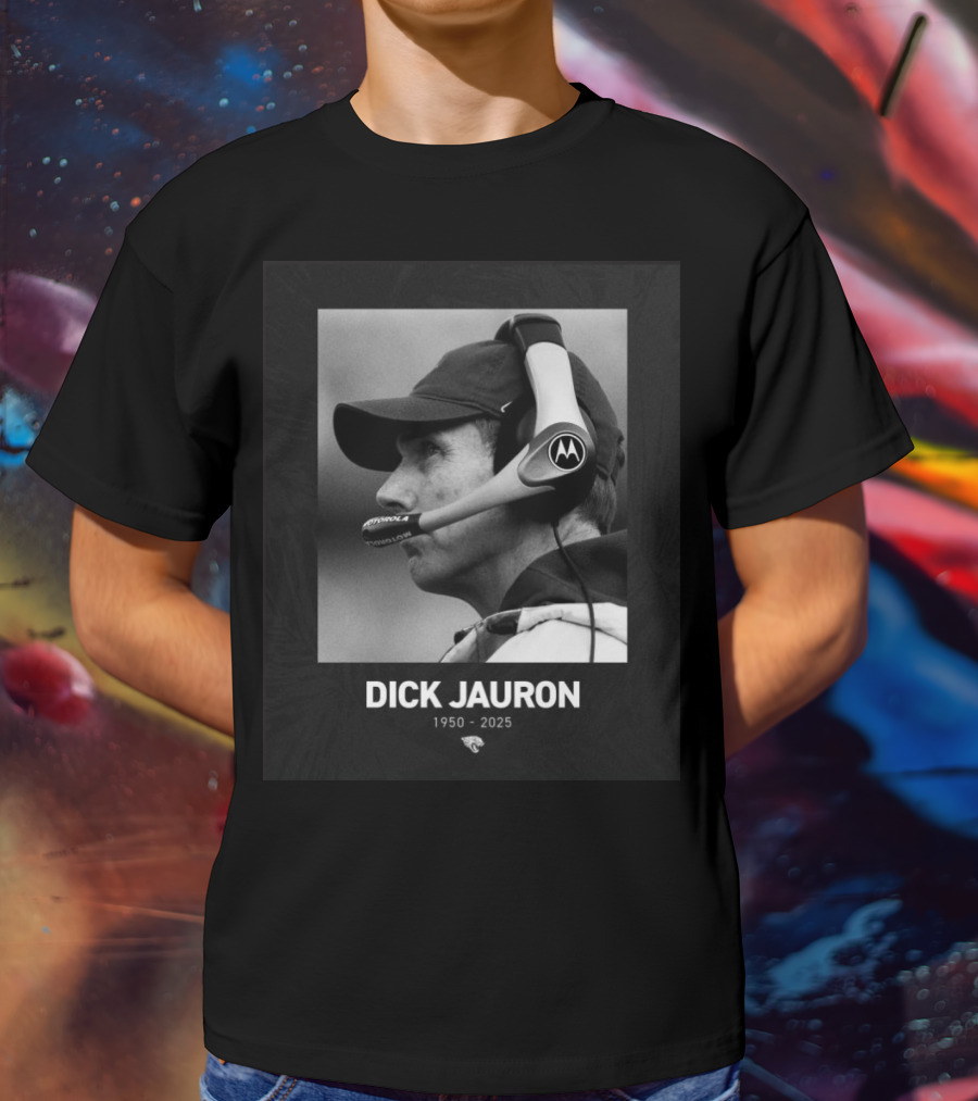 Dick Jauron 1950-2025 Memorial Jacksonville Jaguars Tribute T-Shirt