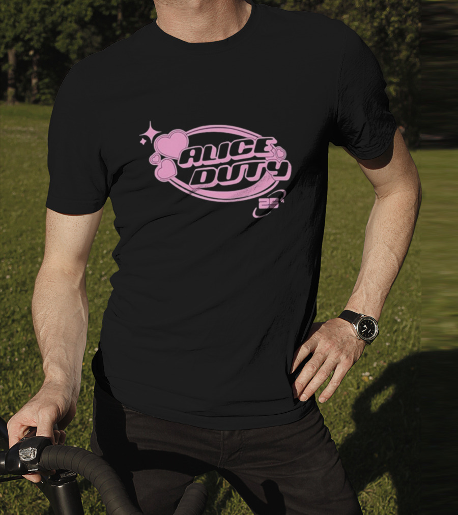 Alice Duty 25 Hearts And Stars Pink Emblem T-Shirt