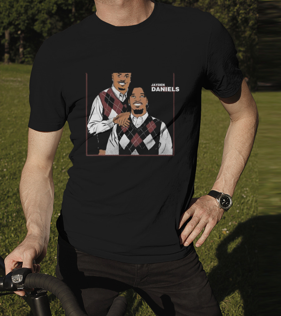 Jayden Daniels Terry Mclaurin Argyle Sweater Parody T-Shirt