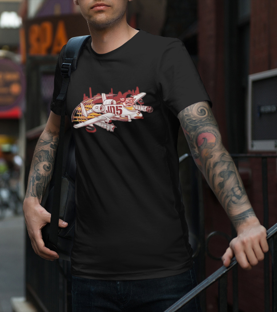 Jayden Daniels Washington Commanders JD5 Cartoon Pig Plane T-Shirt