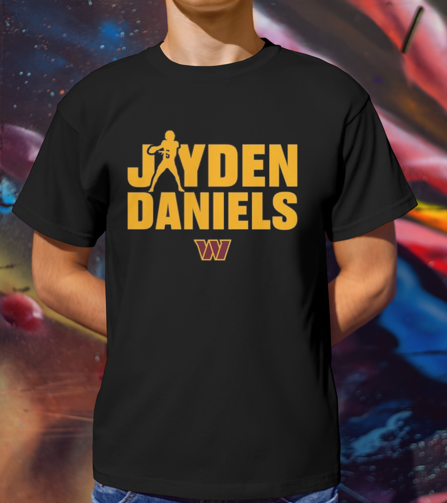 Jayden Daniels Washington Commanders Football Icon T-Shirt