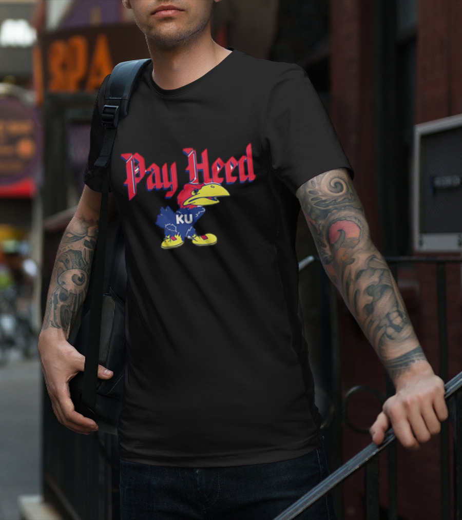 KU Jayhawk Pay Heed T-Shirt