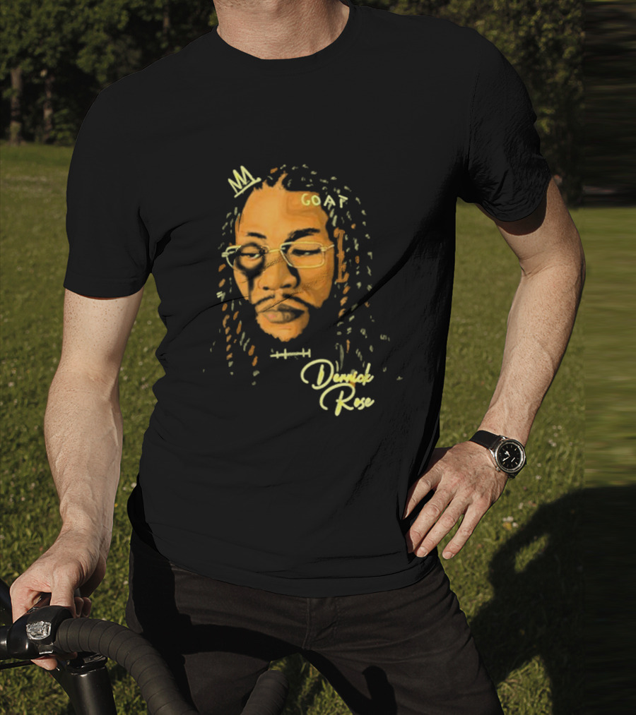 Joakim Noah GOAT Derrick Rose Portrait T-Shirt