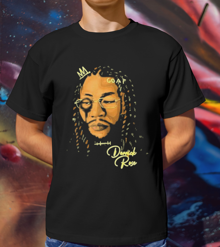 Joakim Noah GOAT Derrick Rose Portrait T-Shirt