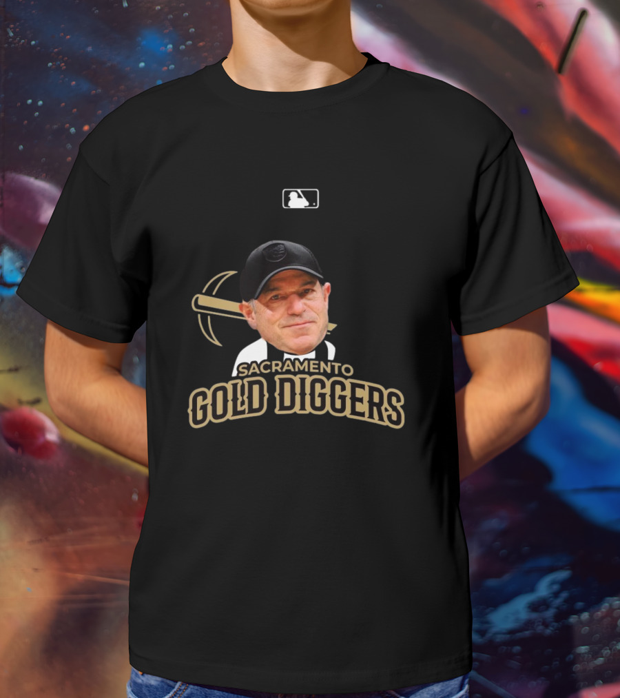 Sacramento Gold Diggers John Fisher MiLB Primary Alternate Baseball T-Shirt
