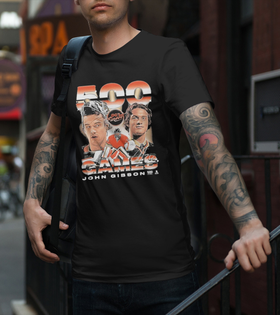 OC's Finest John Gibson 500 Games Anaheim Vintage T-Shirt