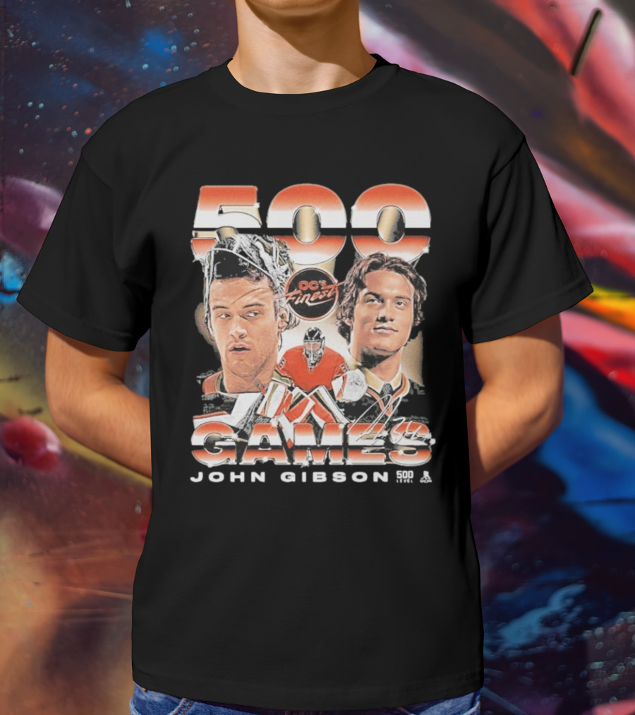 OC's Finest John Gibson 500 Games Anaheim Vintage T-Shirt