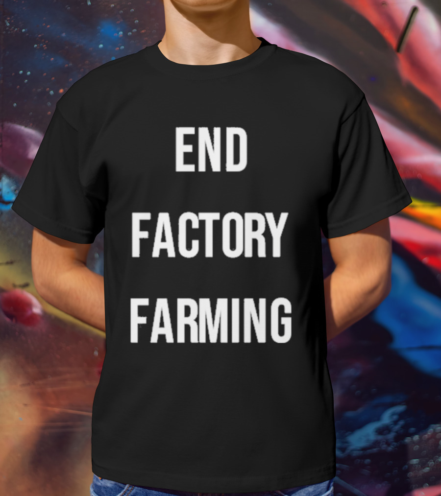 John Oberg End Factory Farming Vintage Activist Campaign T-Shirt