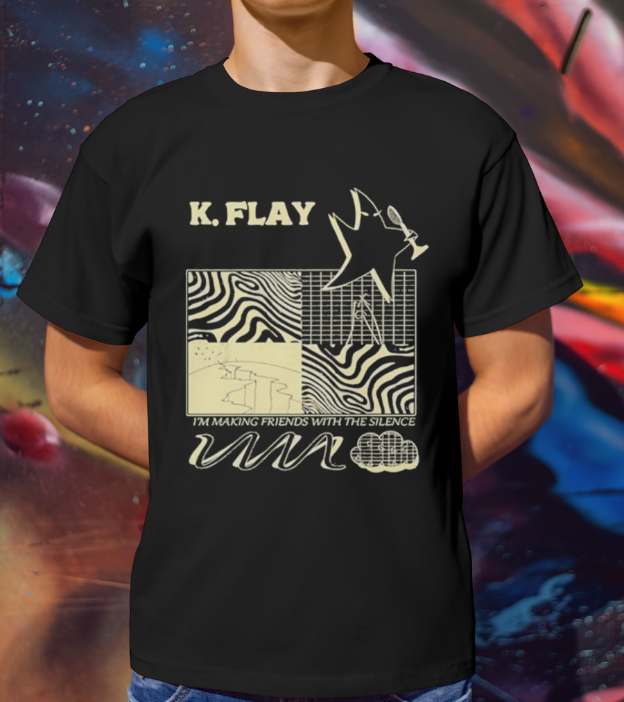 K.Flay I’m Making Friends With Silence Star Pattern 2025 Tour T-Shirt