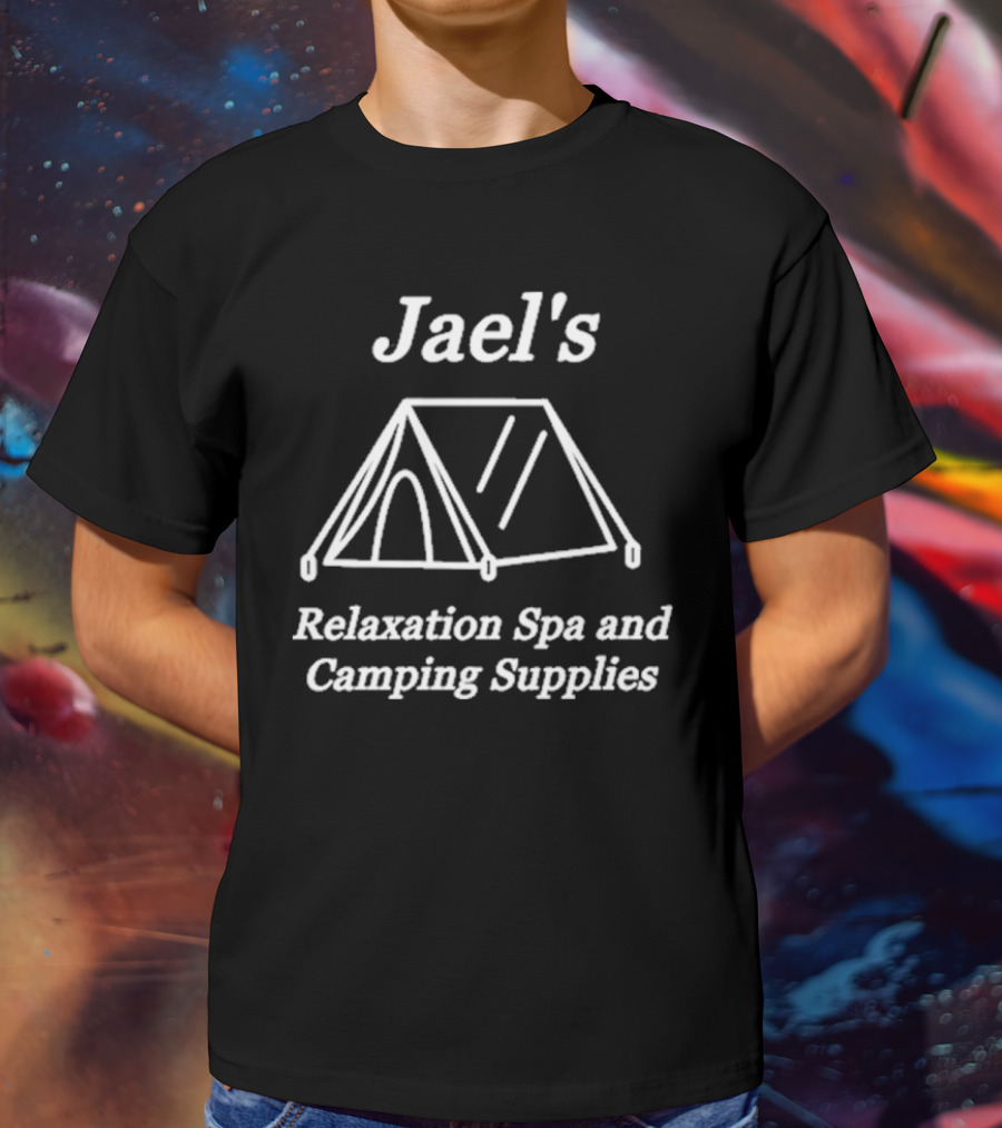 Jael's Relaxation Spa And Camping Supplies Tent Illustration T-Shirt