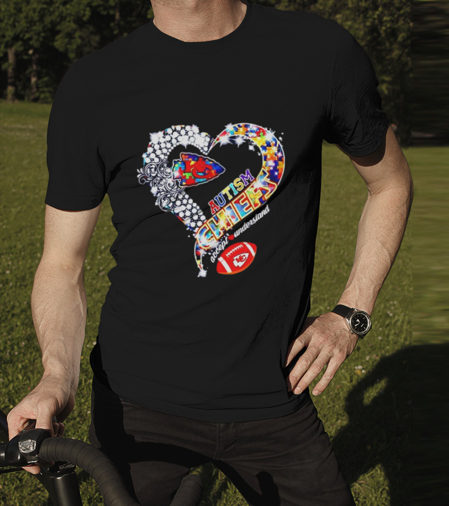 Kansas City Chiefs Autism Heart Accept Understand Love T-Shirt