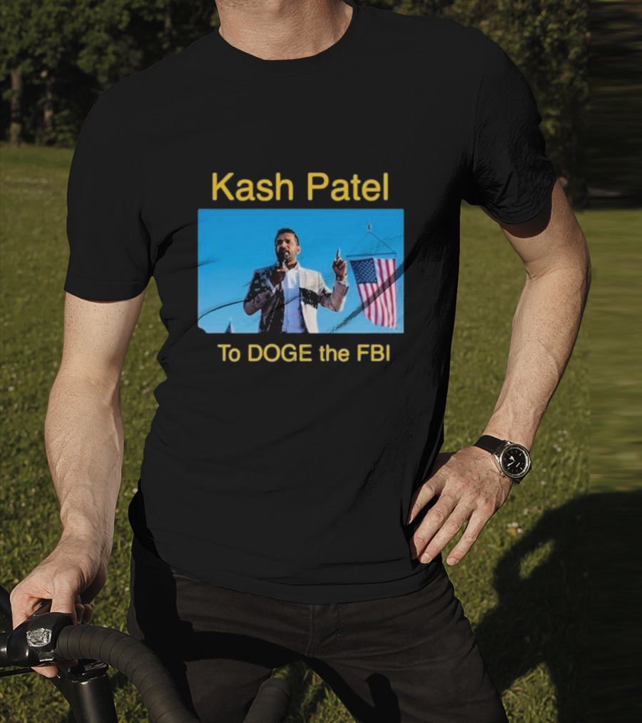 Kash Patel To DOGE The FBI American Flag Speech Scene T-Shirt