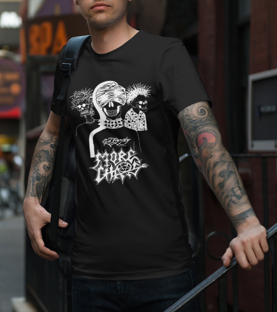 Ken Carson Ed Hardy More Chaos Friends Skulls Retro Punk Style T-Shirt