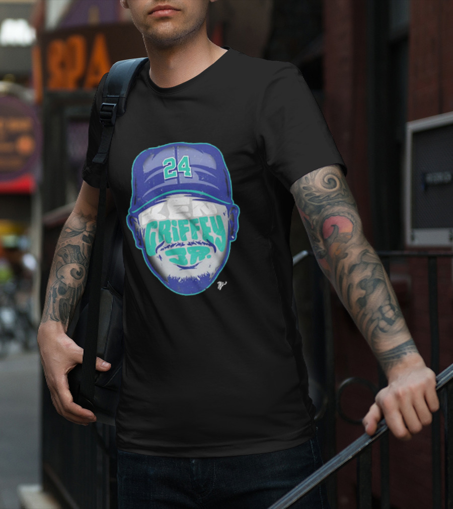 Ken Griffey Jr. 24 Seattle Mariners Vintage Silhouette T-Shirt