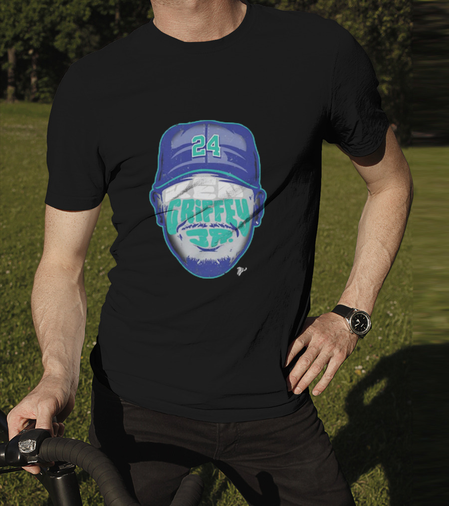 Ken Griffey Jr. 24 Seattle Mariners Vintage Silhouette T-Shirt