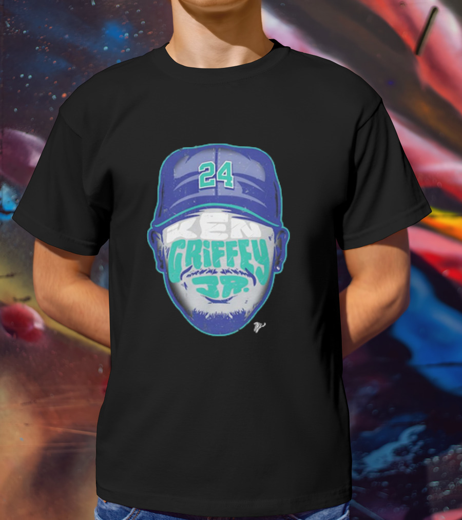 Ken Griffey Jr. 24 Seattle Mariners Vintage Silhouette T-Shirt