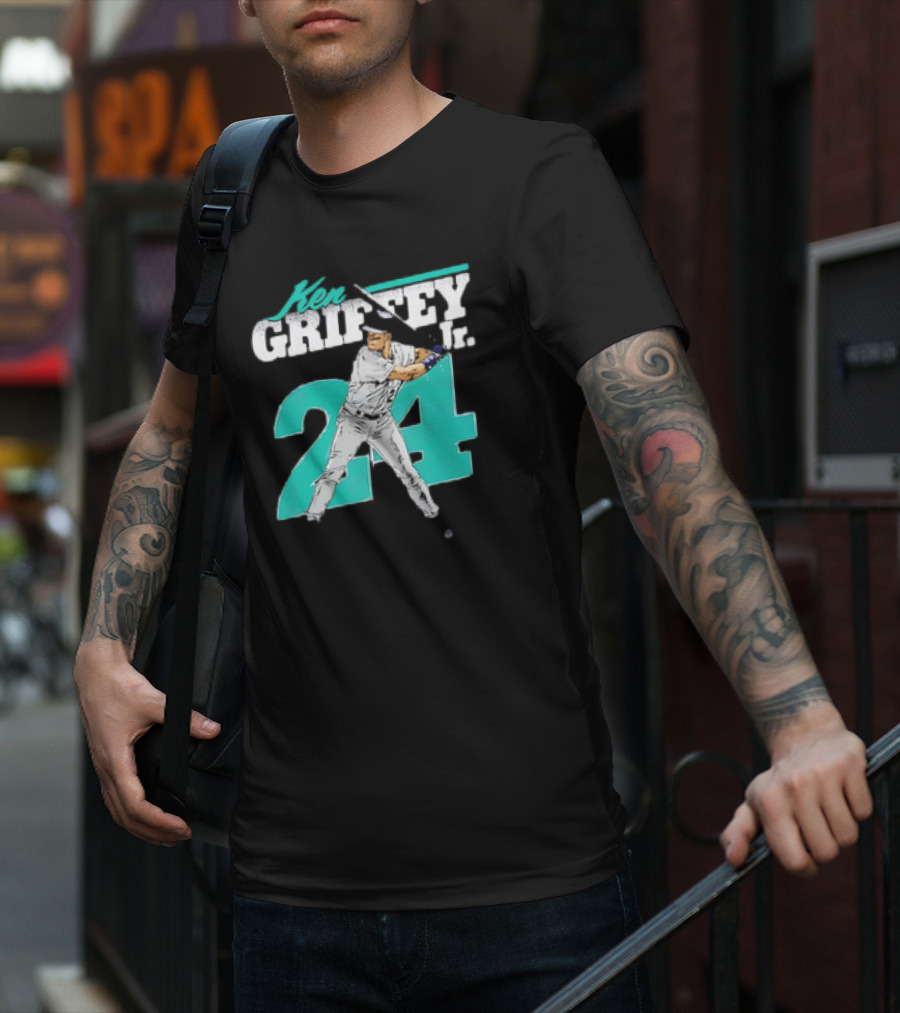 Ken Griffey Jr. Seattle Mariners 24 Retro Vintage Baseball Player T-Shirt