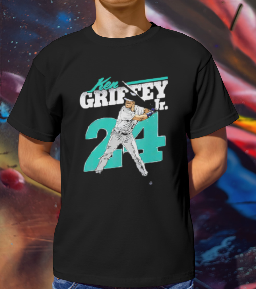 Ken Griffey Jr. Seattle Mariners 24 Retro Vintage Baseball Player T-Shirt