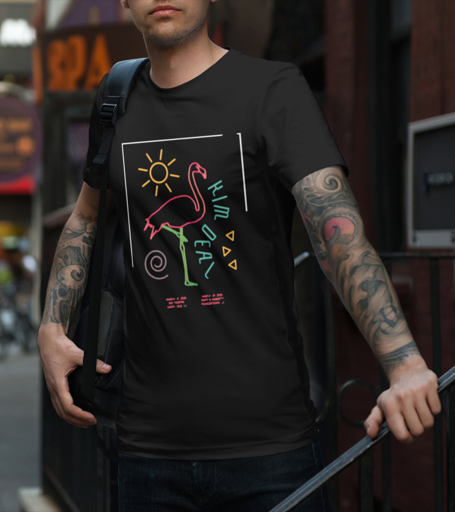 Kim Deal March 2025 California Shows Flamingo Sun T-Shirt