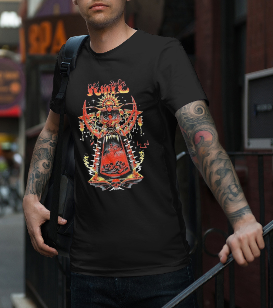 Koil Kenyataan Dalam Dunia Fantasi Gothic Artwork With Skulls And Reaper Imagery T-Shirt
