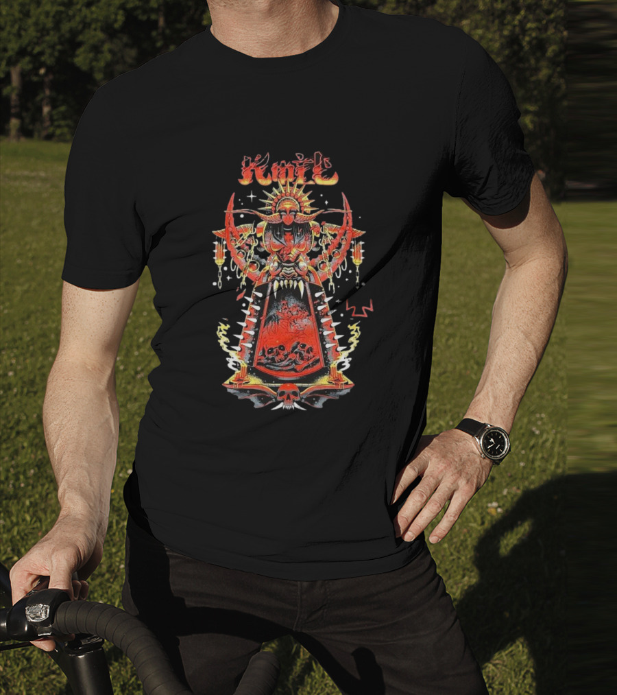 Koil Kenyataan Dalam Dunia Fantasi Gothic Artwork With Skulls And Reaper Imagery T-Shirt