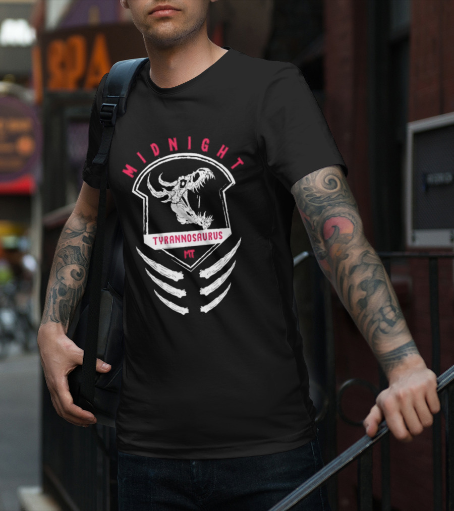 Midnight Tyrannosaurus MR Ribcage Design T-Shirt